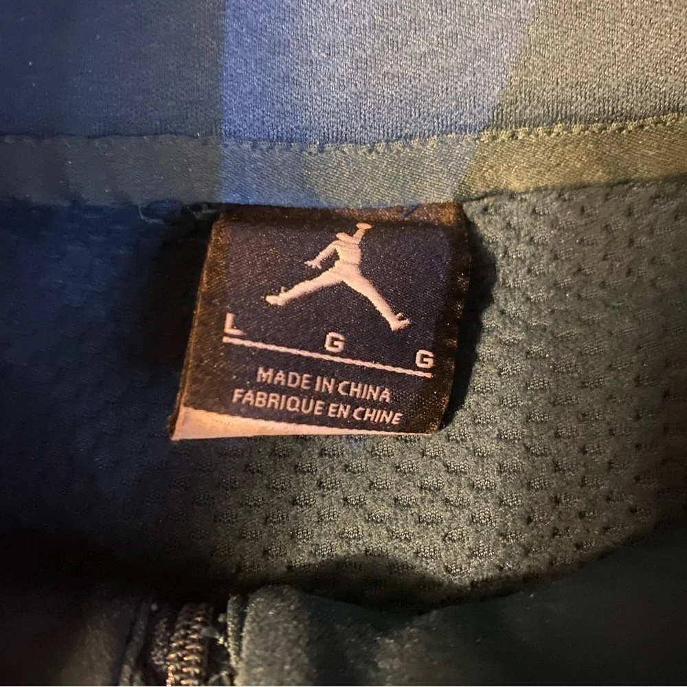 Nike Air Jordan Men’s Half Zip Dark Teal Pull Over Size Large. EUC
